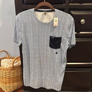Hollister Blue and Black Short Sleeve Tee men’s small S new with tags